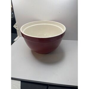 Crofton Red Ribbed Stoneware Mixing Serving Bowl 2.4 Microwave Dishwasher Safe